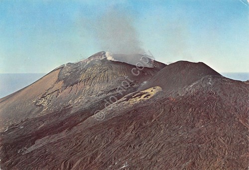 Cartolina Etna Cratere principale Veduta aerea