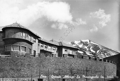 Cartolina Etna Grande Albergo La Montagnola 1952