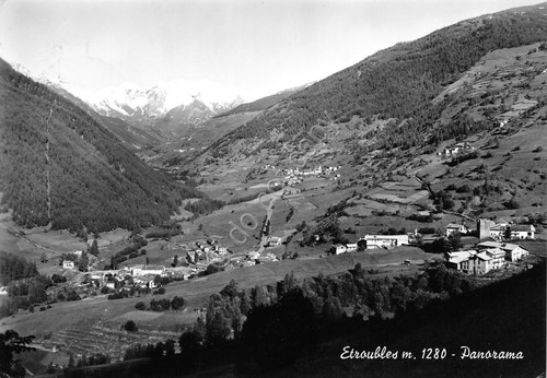 Cartolina Etroubles panorama 1962