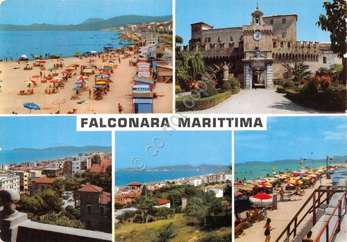Cartolina Falconara Marittima vedute 1964 (Ancona)