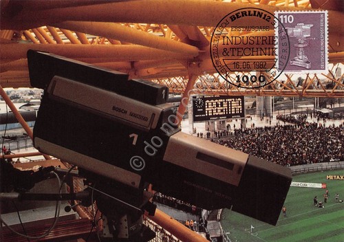 Cartolina Farbfernsehkamera timbro filatelico 1982