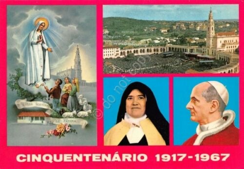 Cartolina Fatima vedute 50° 1917-1967