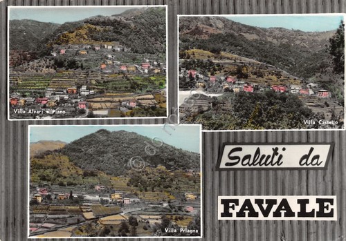 Cartolina Favale vedute varie 1966