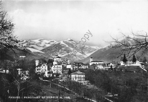 Cartolina Favaro Panorama 1953