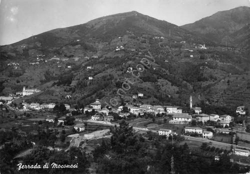 Cartolina Ferrada di Moconesi panorama 1957