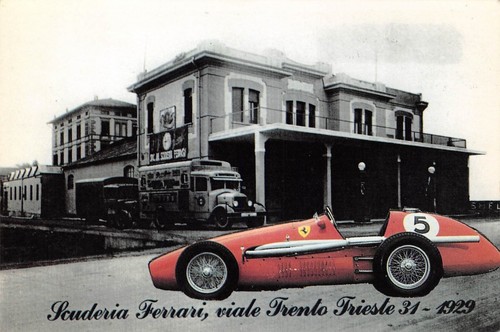 Cartolina Ferrari Vecchia sede del 1929 Numerata 193 del 1995