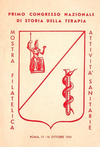 Cartolina Filatelica 1° Congresso storia della Terapia Roma 1961