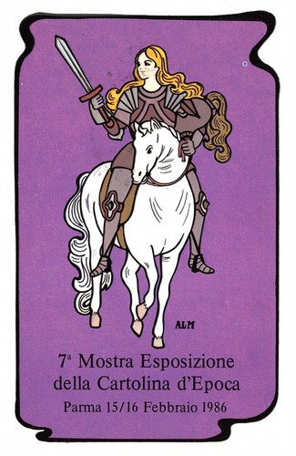 Cartolina filatelica 7° mostra cartoline d'epoca Parma 1986