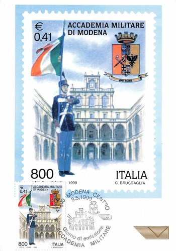 Cartolina filatelica Accademia Militare di Modena 1999