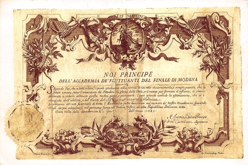 Cartolina filatelica Finale Emilia Accademia Letteraria dei Fluttuanti 1993