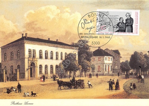 Cartolina Filatelica Posthaus Hanau um 1860 Bonn 1985