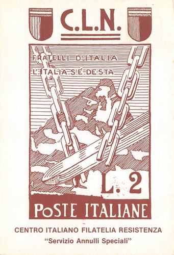 Cartolina filatelica Resistenza Antifascismo C.N.L.Modena 1985