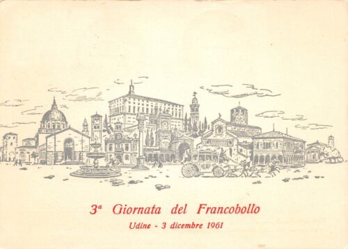Cartolina filatelica Udine 3° Giornata del francobollo 1961