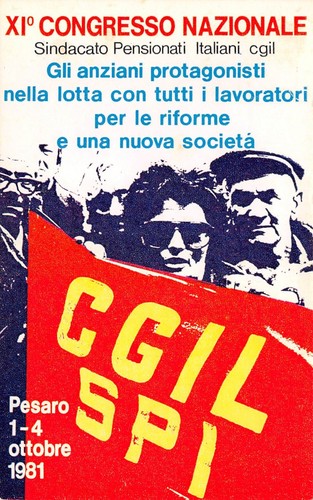 Cartolina filatelica XI Congresso Nazionale Sindacato Pensionati CGIL Pesaro1981