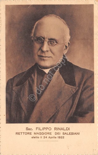 Cartolina Filippo Rinaldi Rettore Maggiore dei Salesiani 1924