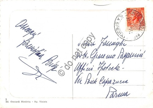 Cartolina Finale Ligure Giardini 1936