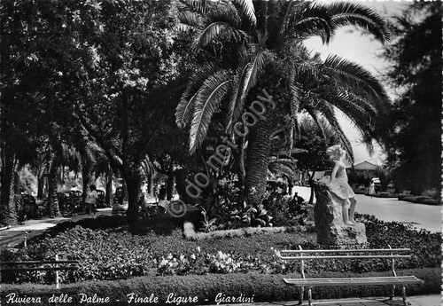Cartolina Finale Ligure Giardini (Savona)
