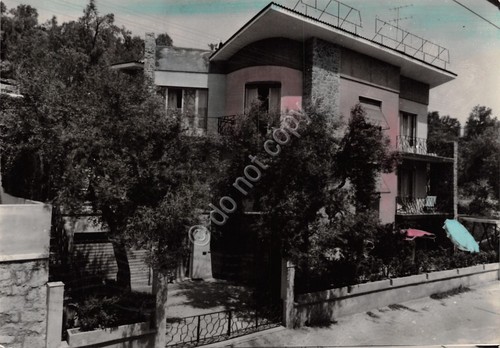 Cartolina Finale Ligure Pensione Villa Patrizia 1958 colorata