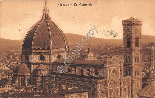Cartolina Firenze Cattedrale 1916