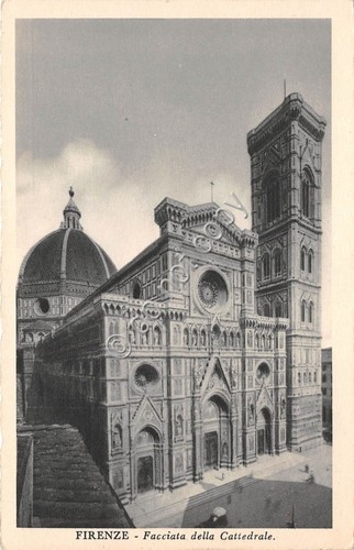 Cartolina Firenze Facciata della Cattedrale