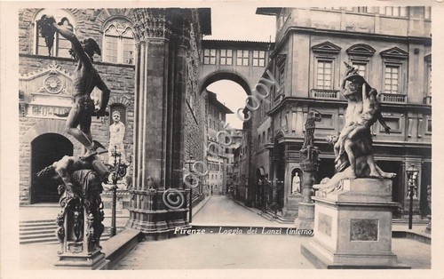 Cartolina Firenze Loggia dei Lanzi interno Ed Alterocca