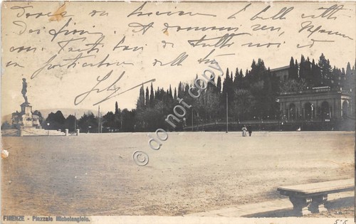 Cartolina Firenze Piazzale Michelangelo animata anni'10