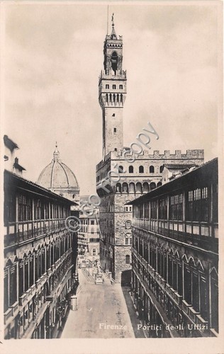 Cartolina Firenze Portici degli Uffizi Ed Alterocca