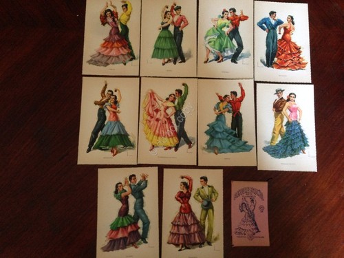 Cartolina Flamenco 10 cartoline illustrate Luser con fascetta