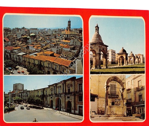 Cartolina Foggia varie vedute città anni '70