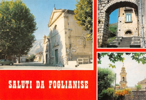 Cartolina Foglianise vedute storiche varie paese anni '70