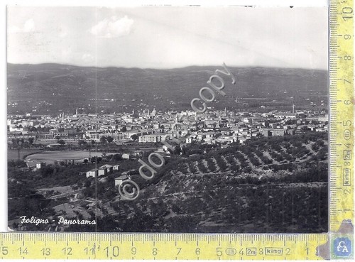Cartolina Foligno - Panorama - 1955 (Perugia)