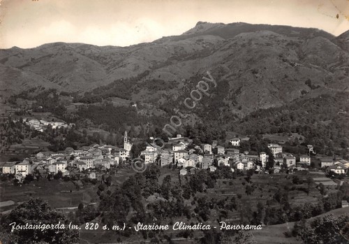 Cartolina Fontanigorda Panorama poesia al retro