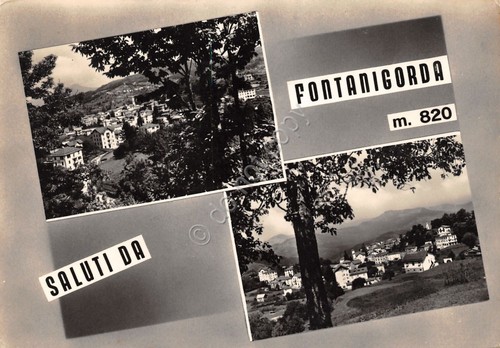 Cartolina Fontanigorda vedute timbro targhetta PT 1963