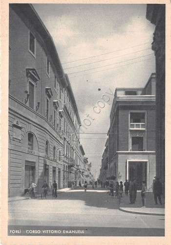 Cartolina Forlì - Corso V. Emanuele - Animata - anni …