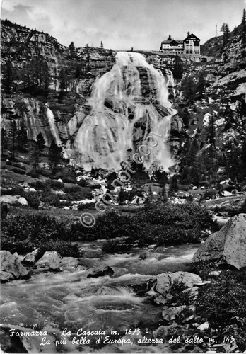 Cartolina Formazza La Cascata 1956