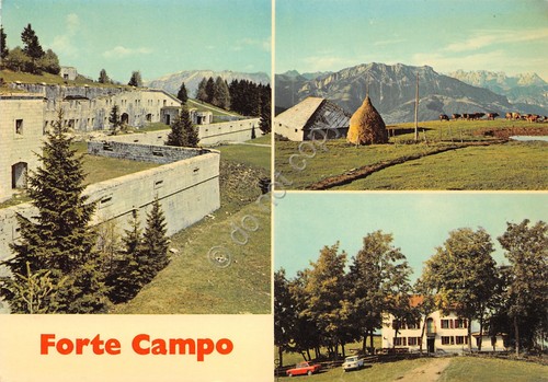 Cartolina Forte Campo Arsiè Albergo Alpino vedute 1980 (Belluno)