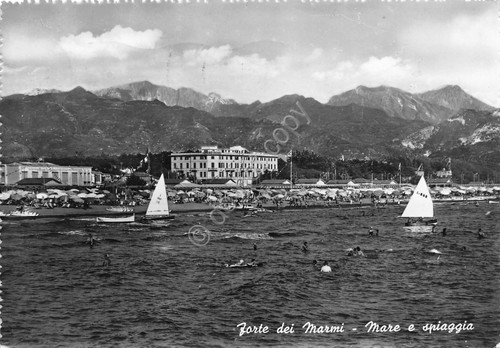 Cartolina Forte dei Marmi Mare s spiaggia panorama dal mare …