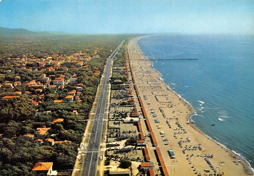 Cartolina Forte dei Marmi Panorama aereo 1967