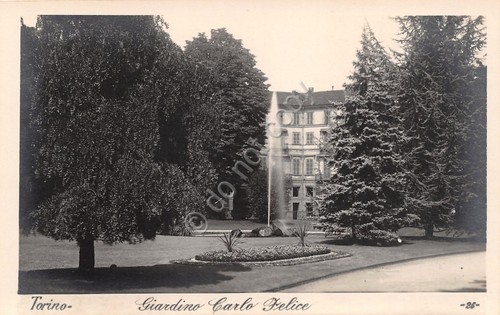 Cartolina fotografica Torino Giardino Carlo Felice Ed.L. Ricci n.26