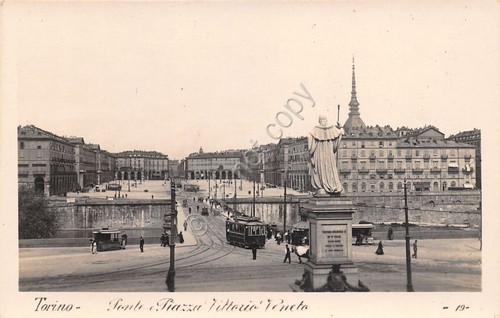 Cartolina fotografica Torino Ponte Piazza V. Veneto Ed.L. Ricci N.19 …