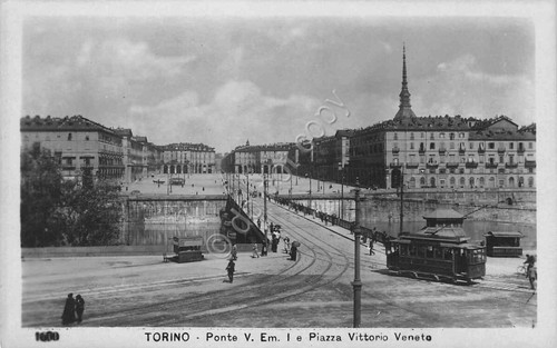 Cartolina fotografica Torino Ponte V. Em Piazza V. Veneto Ed. …
