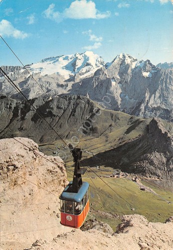 Cartolina Funivia Passo Pordoi (Bolzano)