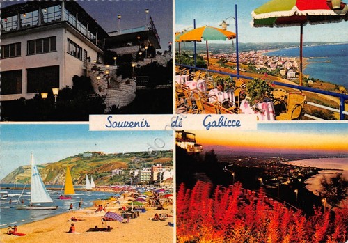 Cartolina Gabicce 4 Vedute 1963 (Pesaro)
