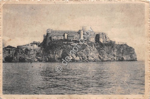 Cartolina Gaeta Castelli Angioino e Aragonese Poesia Graffagni 1919