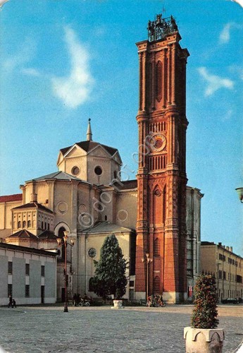 Cartolina Galliate Chiesa Parrocchiale anni '70