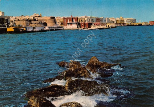 Cartolina Gallipoli panorama dal mare 1980 (Lecce)