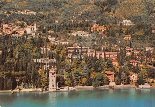 Cartolina Gardone Riviera Eurotel vista aerea anni '80