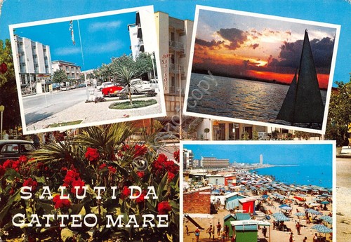 Cartolina Gatteo a mare 4 Vedute 1973 (Forl“)