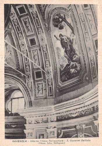 Cartolina Gavenola Chiesa Parrocchiale interno S. Giovanni Battista