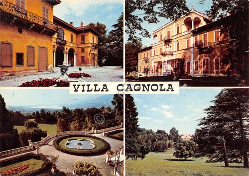 Cartolina Gazzada Villa Cagnola 4 vedute (Varese)
